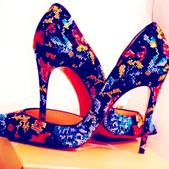 CHRISTIAN LOUBOUTIN CRYSTAL Iriza - Picture 1 of 8